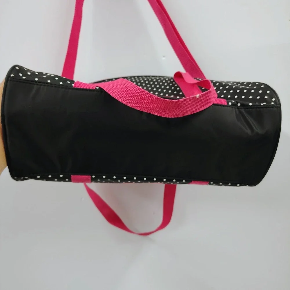 American Ballet Theatre ABT Spotlights Dance Duffle Bag Polka Dot Pink Black